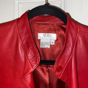 Vintage BCBGMaxazria Genuine Red Leather Jacket